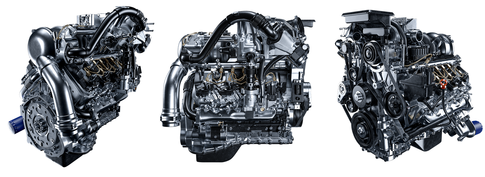 Rendu photoréaliste d'un moteur v8